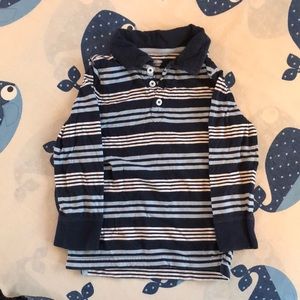 Boys blue stripe polo